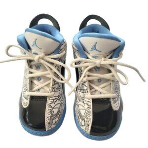 NIKE Air Jordan Dub Zero White - Black & Blue Tennis Shoes - Baby Boys 7C
